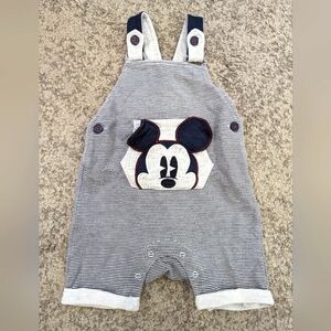 2/$22. Disney baby romper. 9 months. EUC. Buttons. Stripes. Mickey.